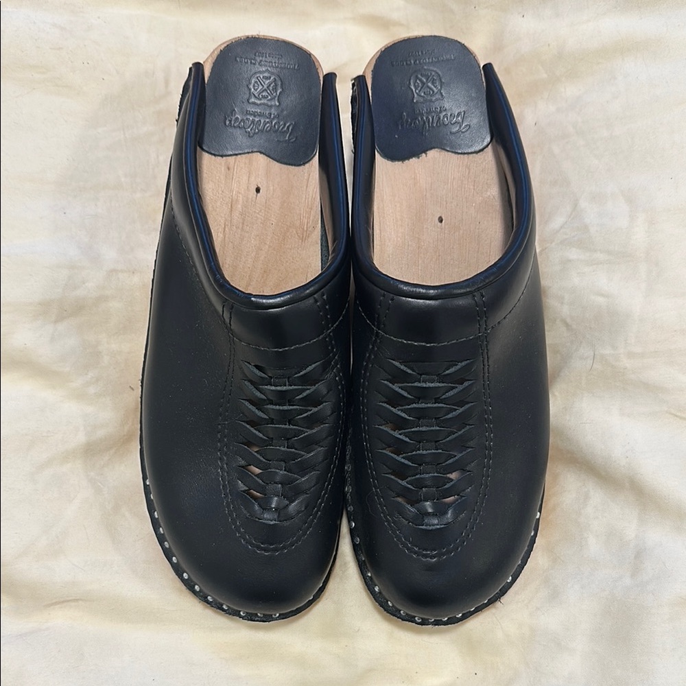 Black Leather clog